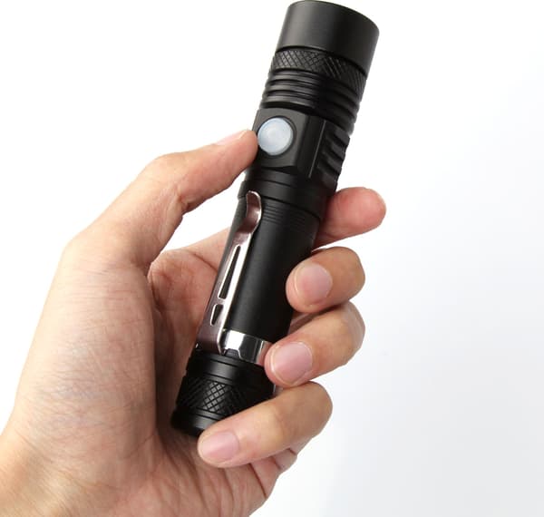 Superkirkas USB-taskulamppu LED Poliisi Taktiikka Taskulamppu