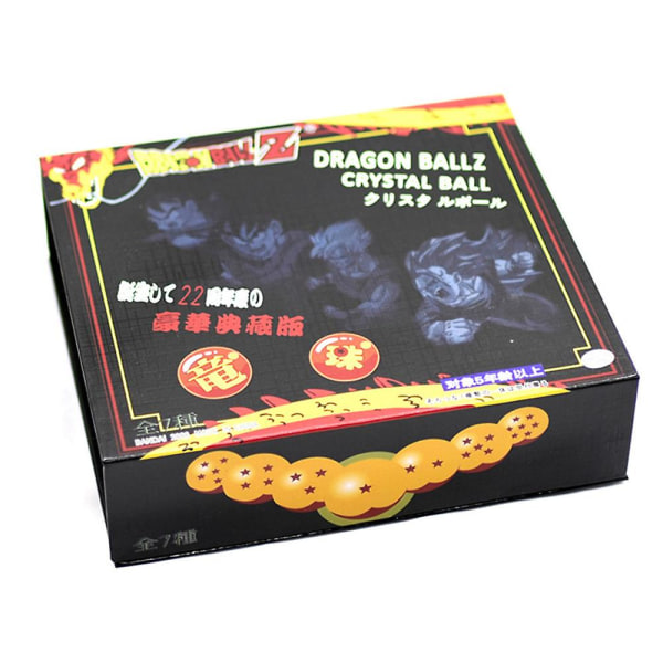 7 stk Dragon Ball Z Anime Stars Crystal Ball Collection Cosplay rekvisitter Legetøjsgaveæske til børn