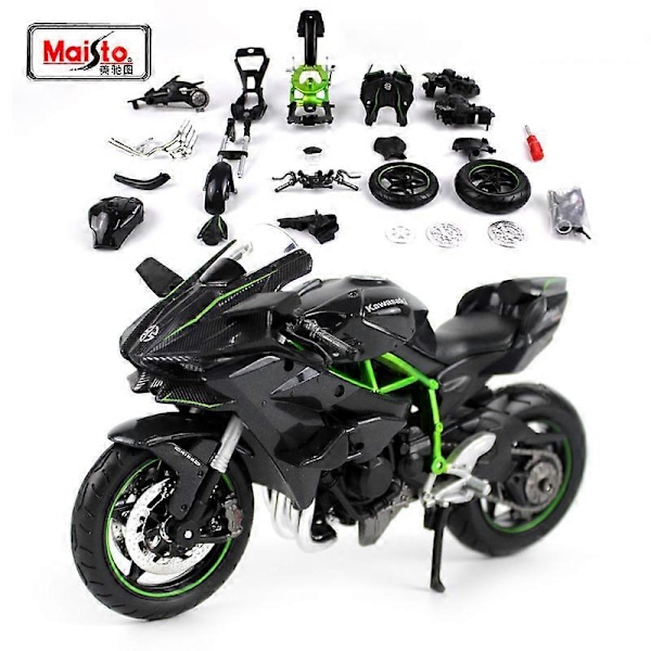 Maisto 1/12 Kawasaki H2R Ninja Monterad Version Motorcykel Modell Leksaksfordon Samlarobjekt Stötdämpare Terräng Motorcykel Leksak Diavel