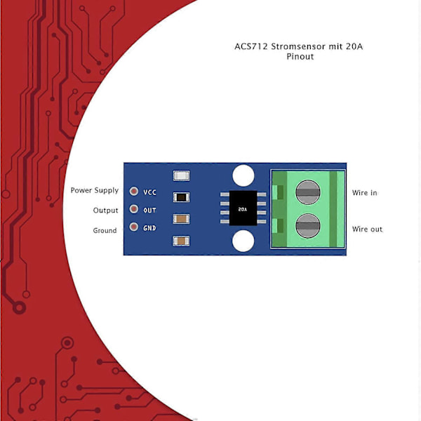 5 st ACS712 20A Strömgivare Modul Strömgivare Kompatibel med för Bascom