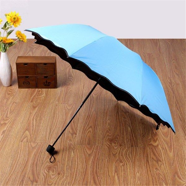 Damparasoll för kvinnor UV-skydd för kvinnor Parasol Lättvikts Anit-UV-parasoller för sommarsolskydd Sky Blue