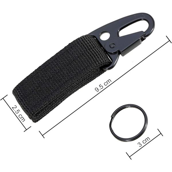 5 stk. Taktisk Gear Karabinhage Klip Hængende Bælte Karabinhage Krog Nylon Webbing Spænde Rem Klip  Rygsæk Tape Nøgleringe Hængende
