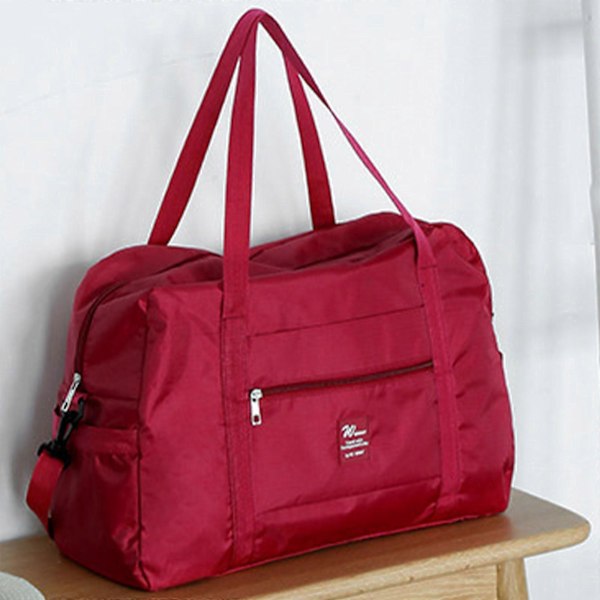 Sammenleggbar reiseveske Tote Carry On Bagasje Sport Duffle Week-ender Overnatting for kvinner og jenter