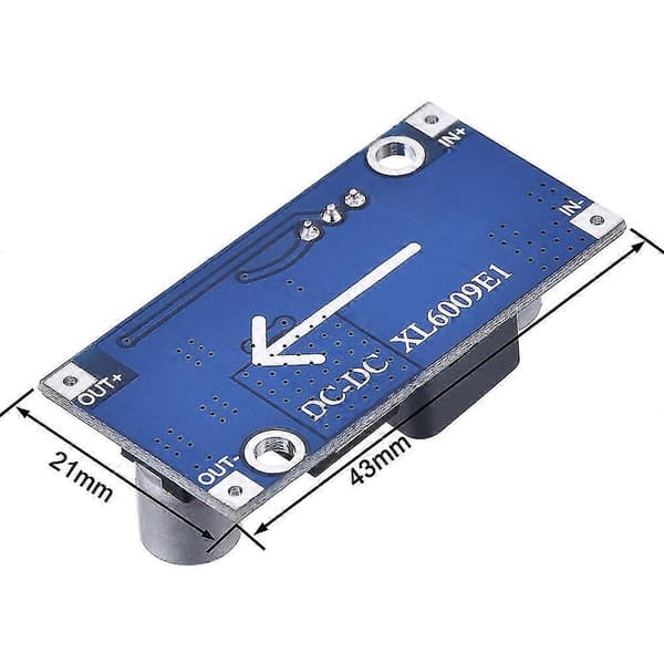 DC-DC Justerbar Step-up Boost Strømkonverter Modul XL6009 Erstat LM2577