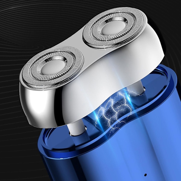 100% Ny, mini-barberbarsel Elektrisk Skraber til Mænd USB Opladbar Skraber Hjem Rejse Blue