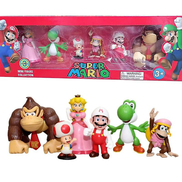 6 st/set 4-7 cm MLO PVC Actionfigur Leksak Dockmodell Set Barn Födelsedagspresent 03 Fjärrkontroll med låda (Forts.) 03 with box