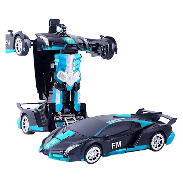 2,4g Fjernstyrt Deformerbar Bilrobot Gest-Sensing Simuleringsmodell Fjernstyrt Racing Leke blue black