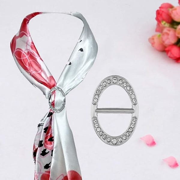 Sjalspänne Inlagd Rhinestone Spänne Halsduksspänne Sjalspänne Klämma Sjal Dekorationsspänne för Din Familj Vänner Älskare