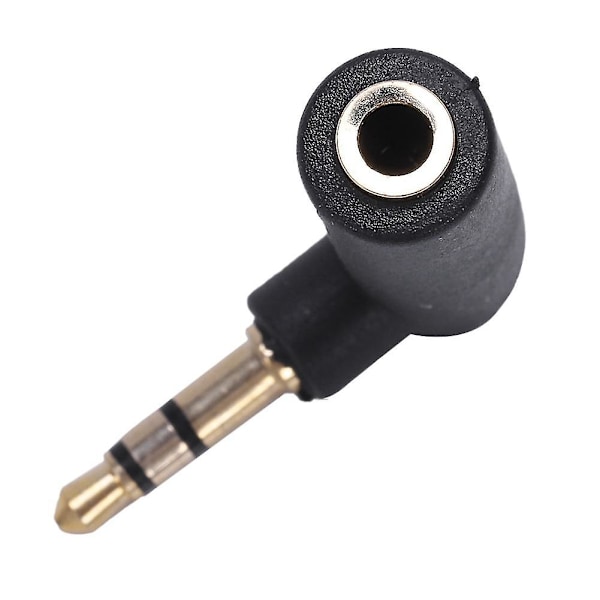 3,5 mm Hann til Hunn Vinkel Stereo Pluggadapter \"L\" Form Rett Vinkel