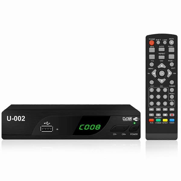 H.264 DVB-T2 U-002 WiFi TV-boks Smart 1080P TV-boks - EU-plugg