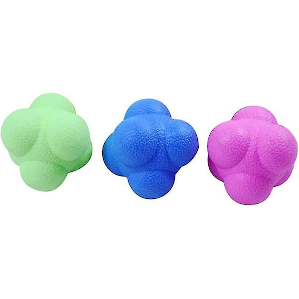 3 st Reaktionsbollar i Högdensitetsgummi för Agility, Reflex och Koordinationsträning (sa14c-3)