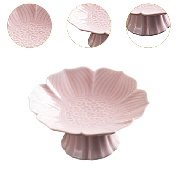 Posliininen Jalkakulho Hedelmille Koristeellinen Keittiöön Maalaistaloon Kodin Sisustukseen vaaleanpunainen sininen pink 12.7cmx5.8cm