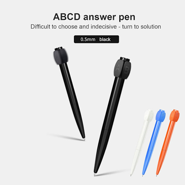 Fidget Spinner Pen Fidget Pen Spinner med ABCD Rotationshætte Hjælp Beslutningsfremstilling Anti Stress Angst Reducerende Kuglepenne Gadget Kreativ Stress Re Orange