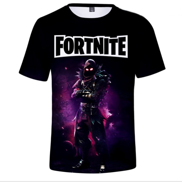 FORTNITE Casual T-shirt Unisex 3D-tryckt Fitness Top Raven M