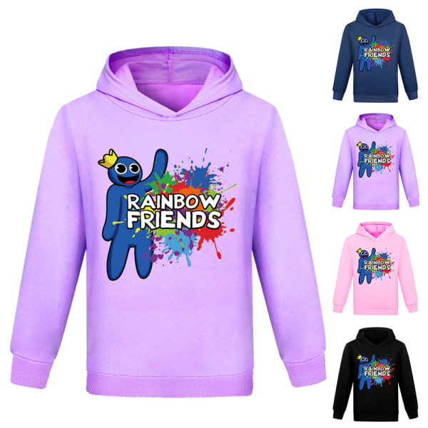 Roblox Rainbow Friends Børn Dreng Pige Hættetrøje Top Sweatshirt Purple 140cm