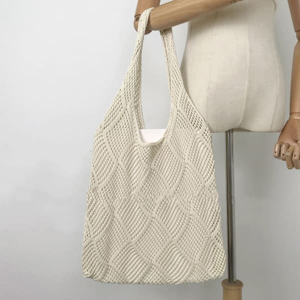 Skuldertasker Hæklet taske BEIGE