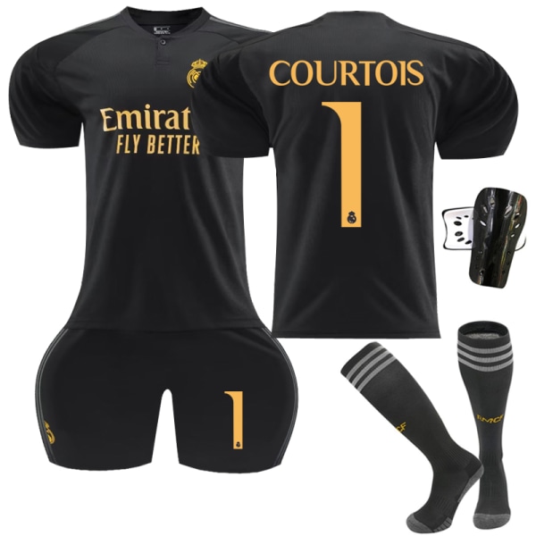 23-24 Real Madrid II Bortefotballdrakt #11 Courtois Kids 26(140-150CM)