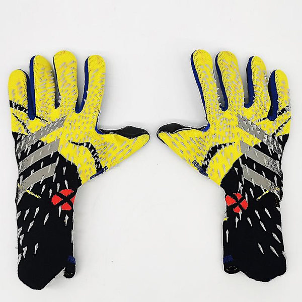 Fodboldmålmandshandsker Fingerbeskyttelse Black Yellow 9
