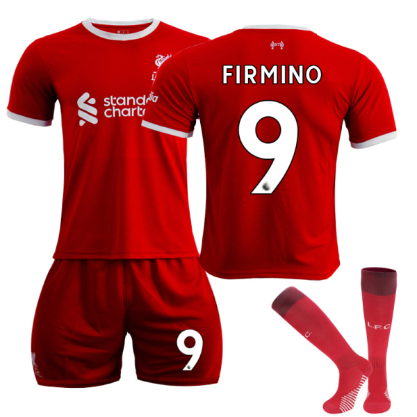23-24 Liverpool Home Fotbollströja för barn nr 9 FIRMINO 10-11 years