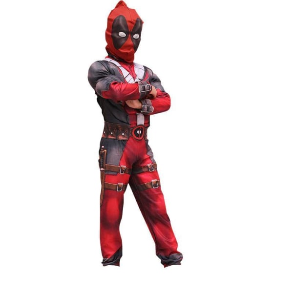 Deadpool Deluxe Barn Maskeraddräkt red 140