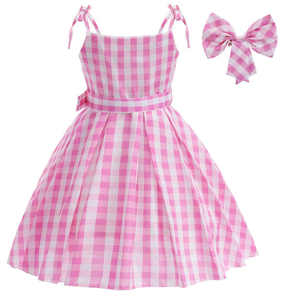 Barbie-elokuva-asu Tyttö Cosplay-pukeutuminen Halloween-juhlapukeutuminen 120cm
