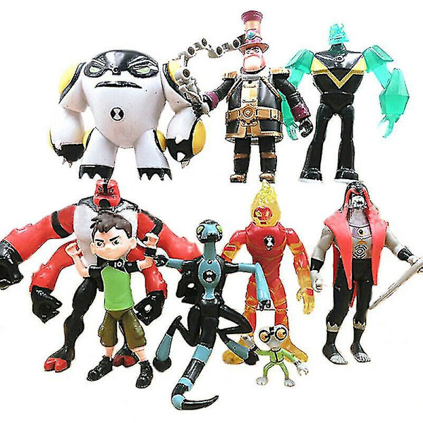 Ben 10 Action Figur 9 st 5" Pvc Dock Set Play Toy Model