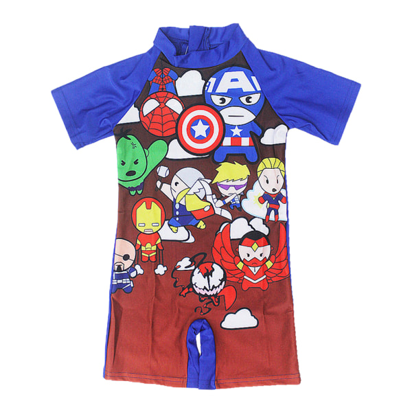 Tecknade badkläder för barn Marvel Superan Boys kortärad baddräkt Avengers m