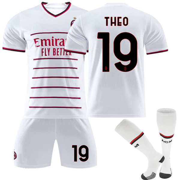 22-23 Ac Milan Away Set T-shirt Theo Hernndez fodbolduniform 16