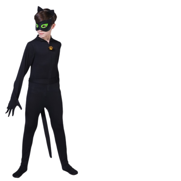 Halloween Muscle Costume Cosplay Børne Hulk Costume Avengers Anime Costume (Sort børnekat) L