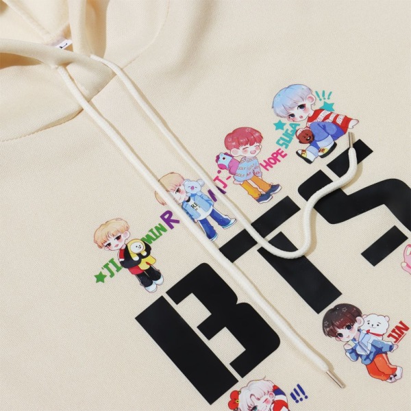 BTS Hættetrøjer Efterår Sweatshirts HVID white M