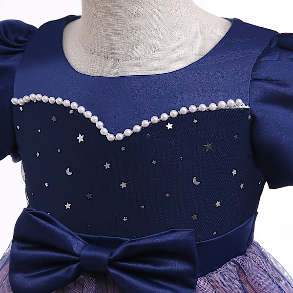 Elegant Princess Dresses Klänning Princess Cosplay kostym för kvinnor 2688 blue short sleeved 110 3-4Y