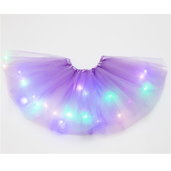 LED Glødende Lys Prinsesseskjørt Fairy Girl Pannebånd Cosplay