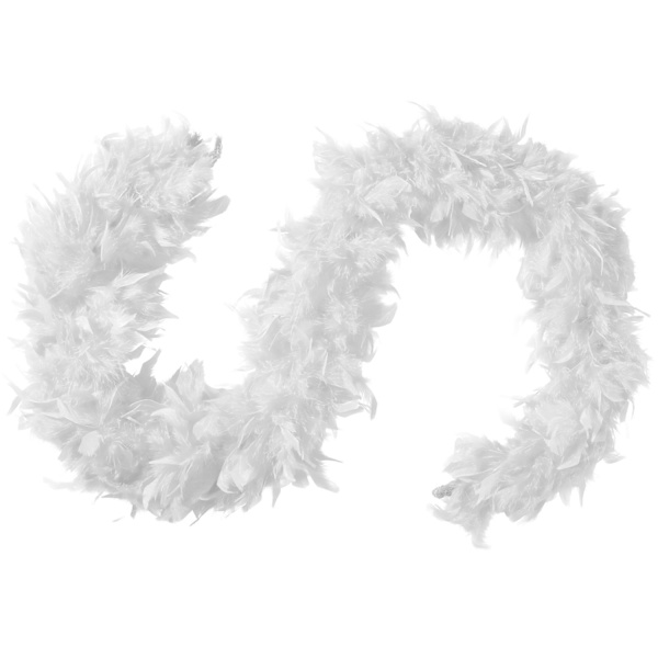 tectake Fluffig fjäderboa Vit