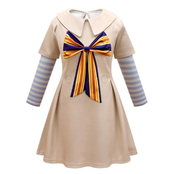 Megan Cosplay Kostym M3GAN Horrible Movie Girls Dress Uniform Dress 120cm