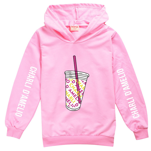 Dryckkopp Tryck Barn Tröjor Tröjor Flickor Amelio Pink 170cm