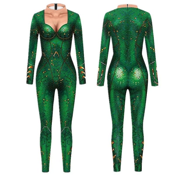 Superhelt Aquaman Mera Sexet Slank Jumpsuit Catsuit Cosplay Kostumer Zentai Dame Bodysuit Fancy Cloth