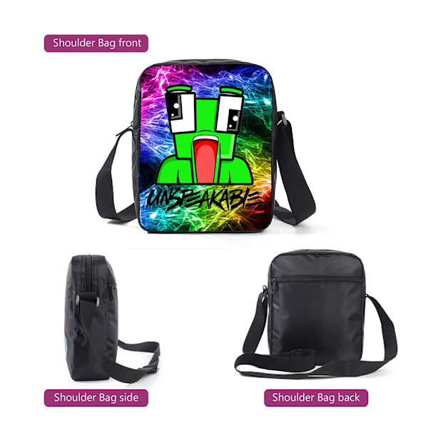 3 st/ set OSÄGLIG ryggsäck Crossbody-väska Case för navet