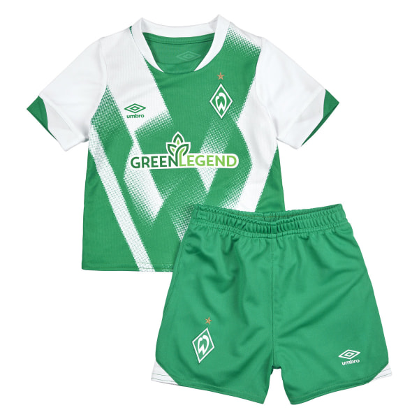 SV Werder Bremen Baby 22/23 Umbro Home Kit Vihreä/W Green/White 18-24 Months
