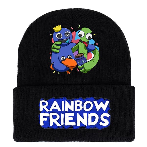 Rainbow Friends strikket lue hette for gutter, jenter, barn gave A