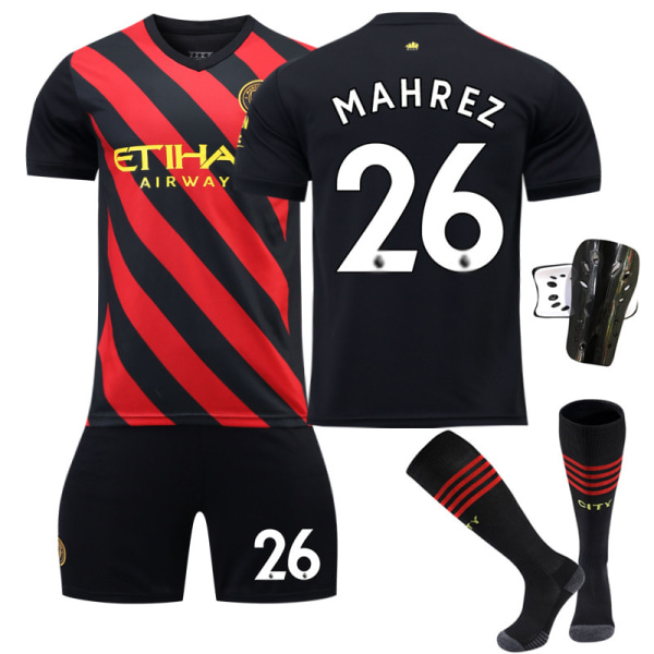 Manchester City Borte 22/23 fotballtrøye Voksne GREALISH 10 Med sokk DEBRUYNE 17 With sock #20