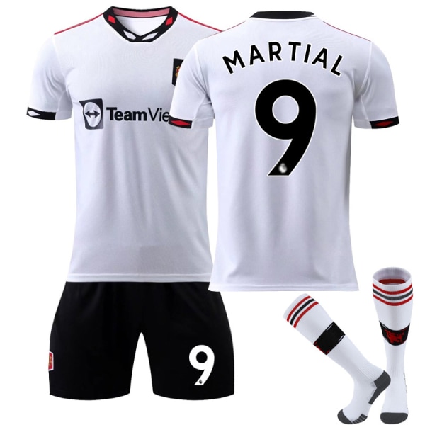 22-23 Manchester Unitedin vierasjalkapallotreeni pelipaidassa Martial NO.9 Kids 22(120-130CM)