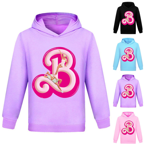 Drenge Piger Barbie Fashion Hættetrøje Børnekostume Cosplay Sweatshirt light blue 130cm