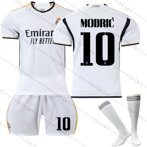 23 Real Madrid hjemmefotballdrakt NR. 10 Modric trøyesett #XL