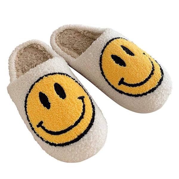 Smiley Dame Vinter Varme Tøfler yellow EU Size 37-38