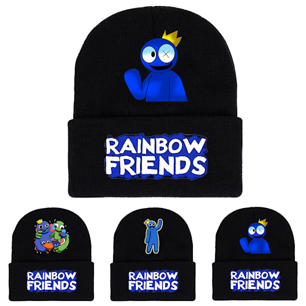 Rainbow Friends stickad mössa cap för pojkar, flickor, barn present B