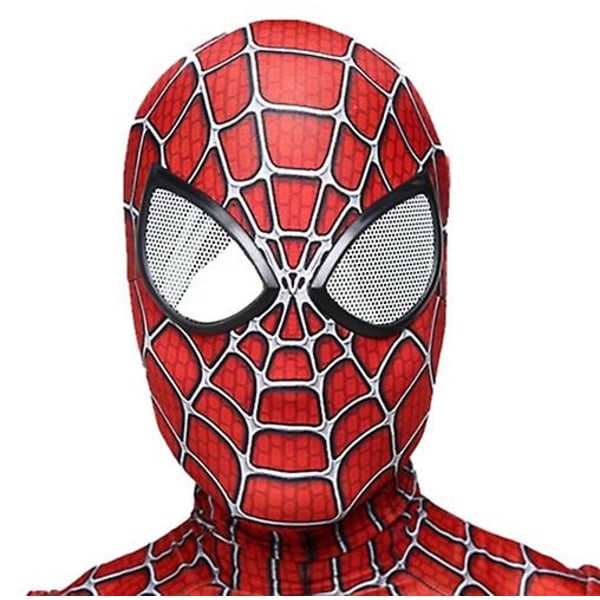 Raimi Spider Man Barn Vuxna Jumpsuit Cosplay Kostym Kostym Party Present Kids XL (140-150) Aldult XXL (185-190)