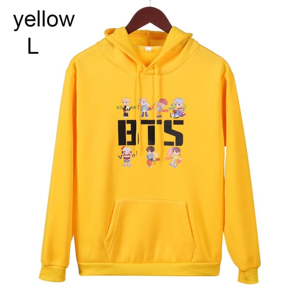 BTS Hættetrøjer Efterår Sweatshirts GU yellow L