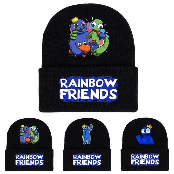 Rainbow Friends stickad mössa cap för pojkar, flickor, barn present A