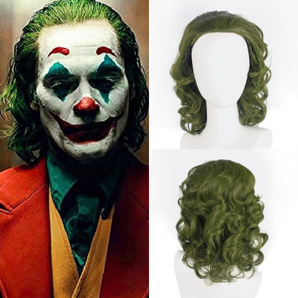 Joker-peruukkiasu, vihreä peruukki Arthur Fleck -peruukki Cosplay miehille