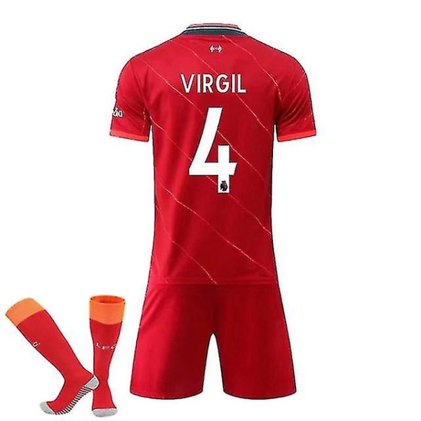 Virgil Van Dijk fotballskjortesett for voksne menn 18 kids